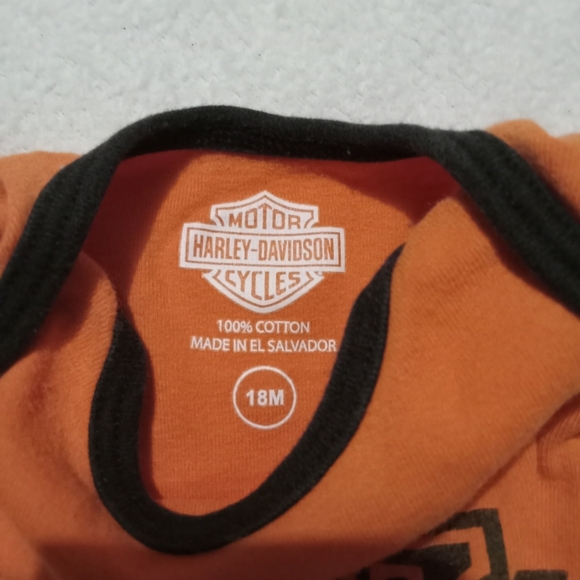 Harley Davidson 18M Bottom Snap Onsie - Picture 3 of 5